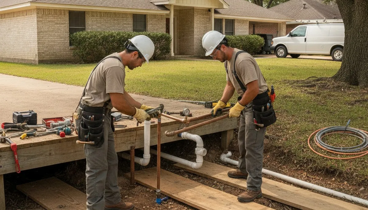 Dallas, TX plumbing repair team providing fast residential and commercial leak and pipe repairs