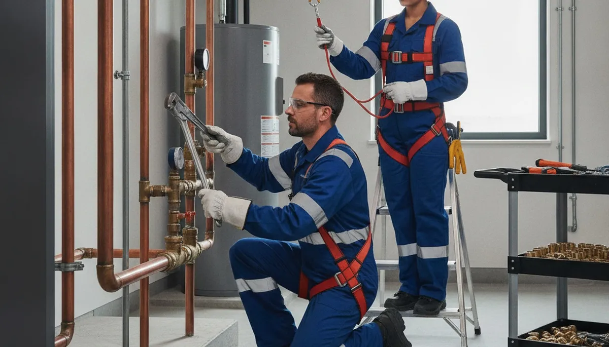 Dallas TX plumber repairing a residential pipe leak for fast plumbing repair service