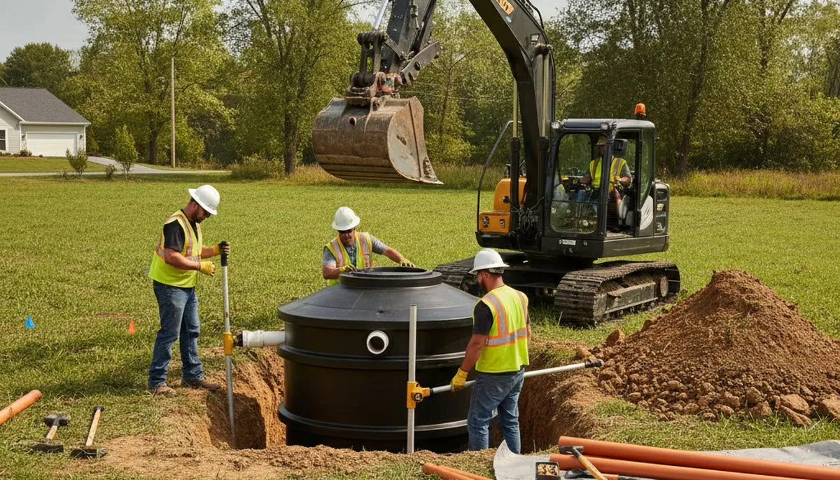 Dallas, TX septic tank installation by On Call Plumbers for a new residential plumbing system