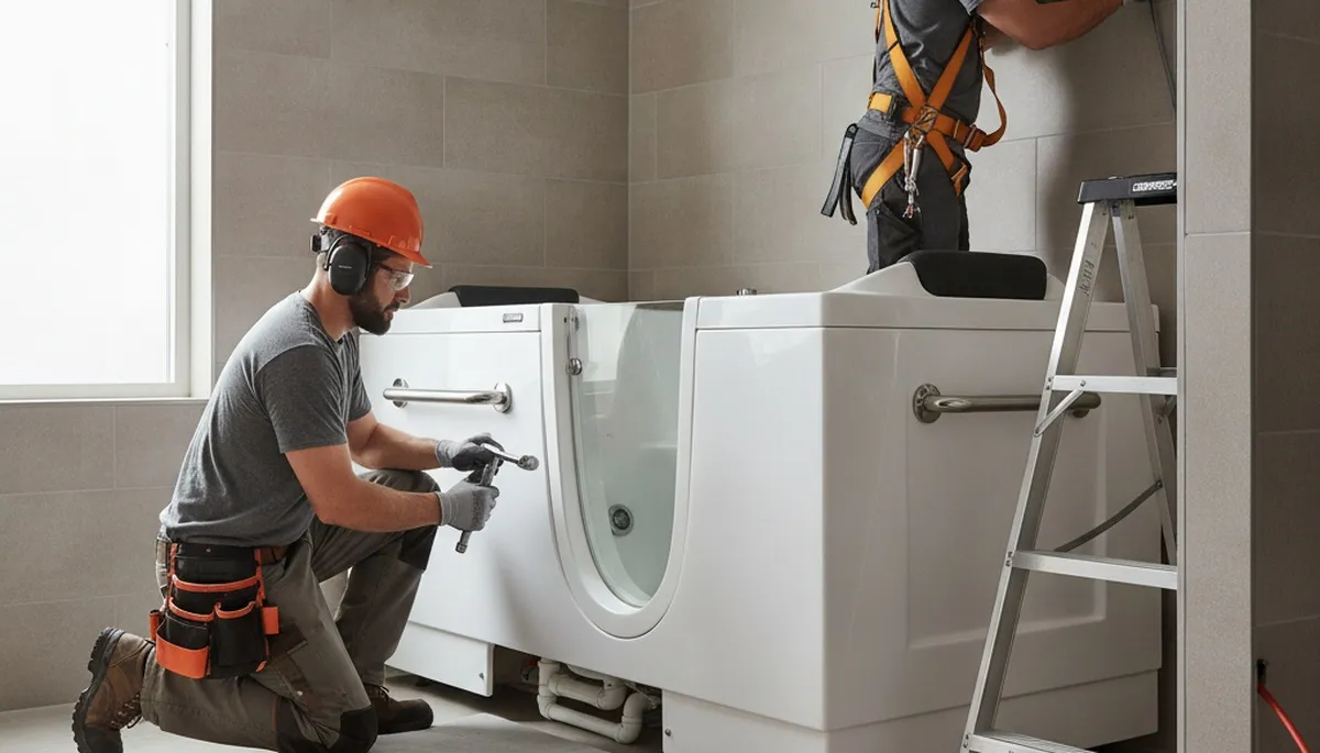 Walk-in tub installation in Dallas, TX by On Call Plumbers for safer, accessible bathroom upgrades