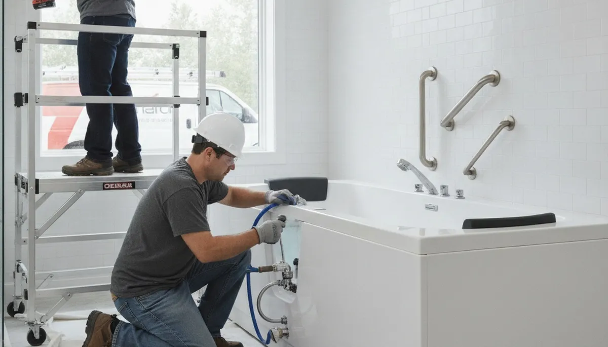 Walk-in tub installation for Dallas, TX homes by On Call Plumbers